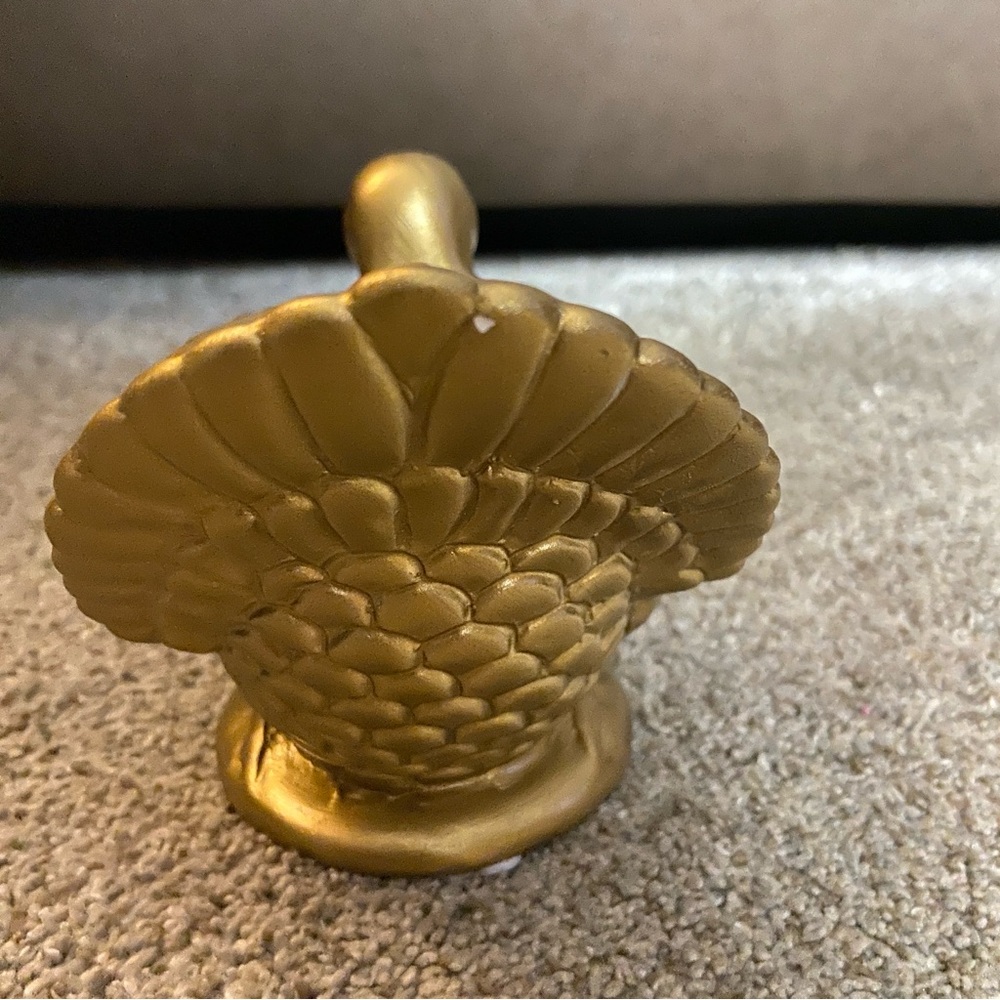 Gold Turkey Shaped Planter/candle‎ holder - Picture 4 of 8
